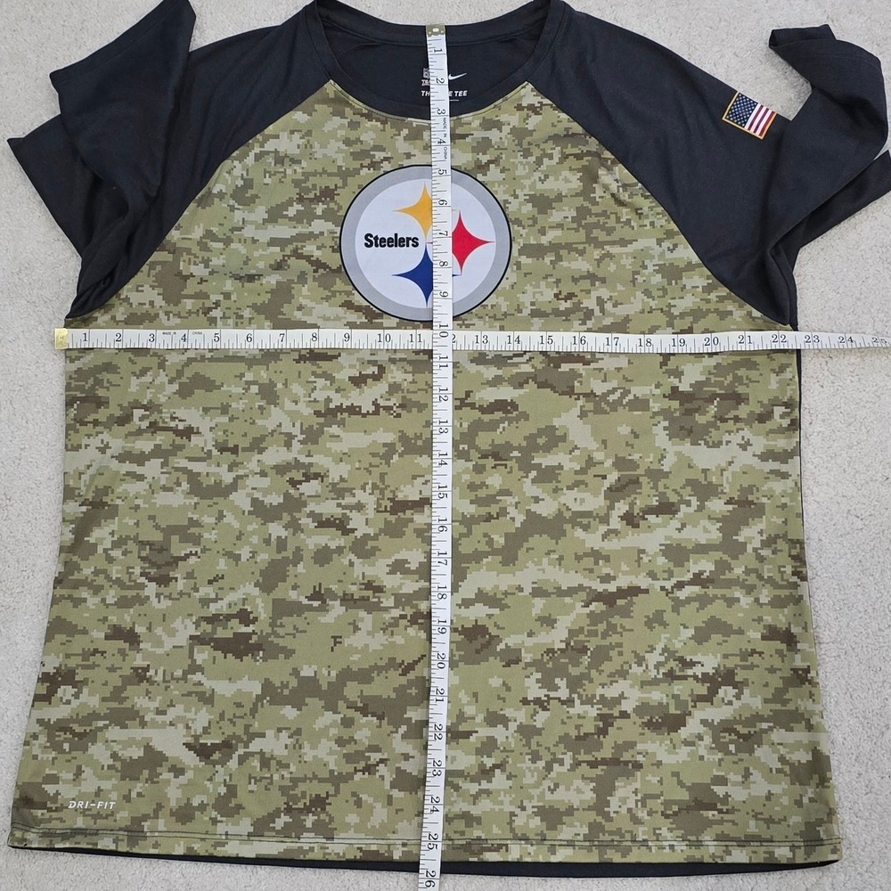 Pittsburgh Steelers NIKE Womens Size XXL Dri-FIT Digital Camo Performance Top - Picture 3 of 6